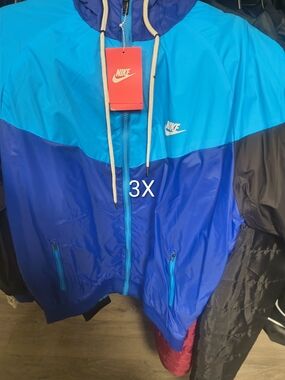 Blue Light Blue & Black Windbreaker Nike Jacket